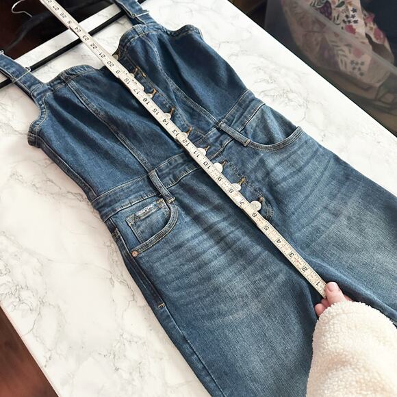 Insane Gene Jumpsuit Flare Denim Overalls Women's Size Small Retro Bell Bottoms - Picture 15 of 16